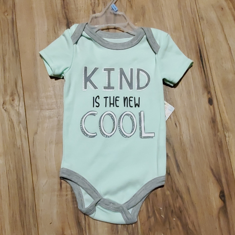 Kind is the new cool one piece bodysuit 6/9 mths